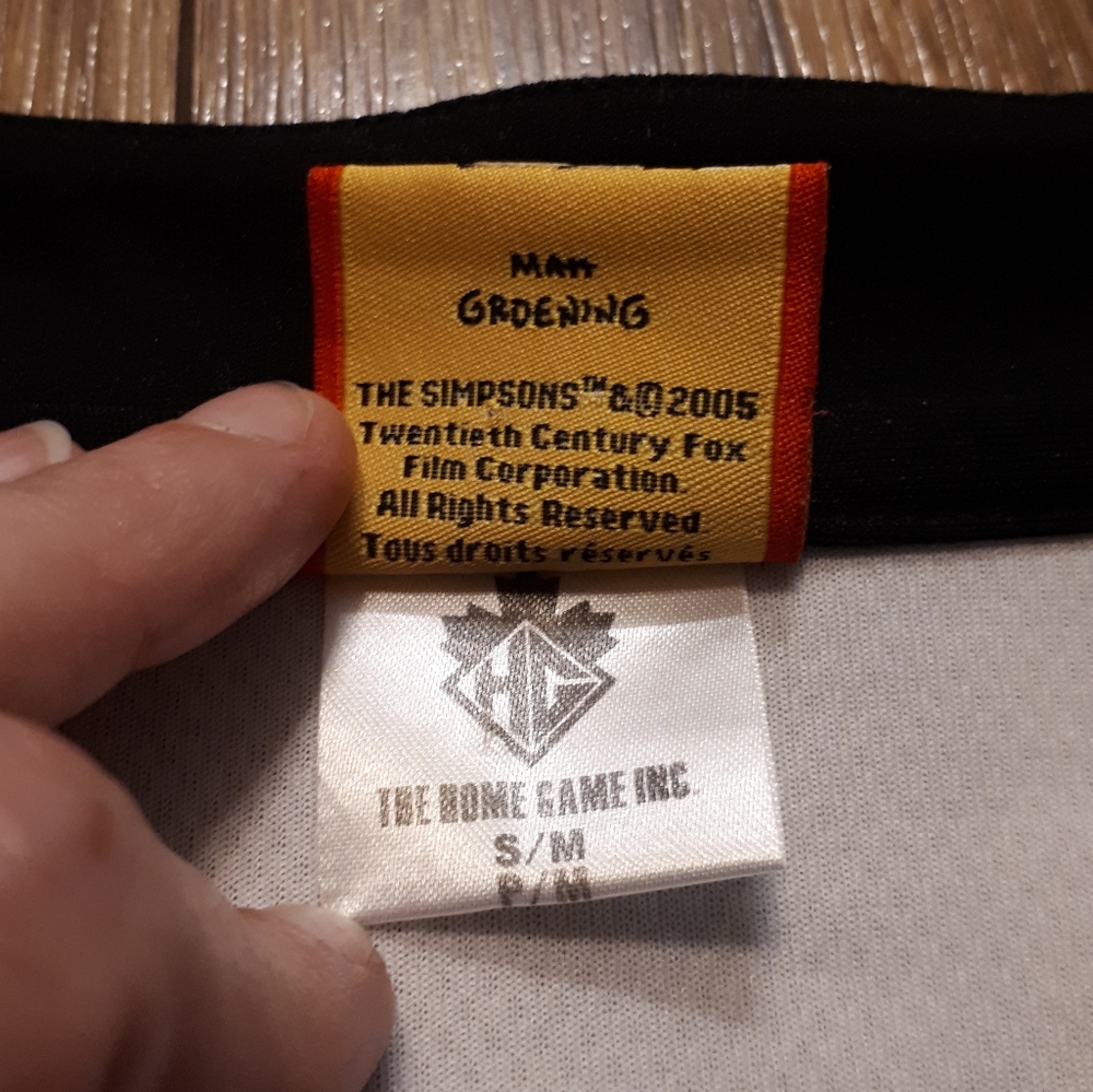 VTG The Simpsons Homer Simpson Duff Beer Hockey Jersey – White/Gold/Black - Picture 4 of 13